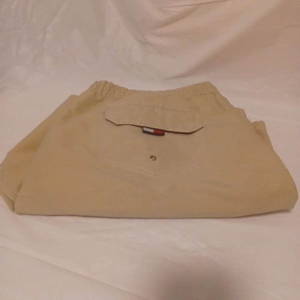 Tommy Hilfiger Swim Shorts Mens Large Tan Drawstring Hilfiger‎ Original Swimwear
